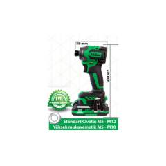 HAIS PRO RB-SD2108 21V Kömürsüz Profesyonel Şarjlı Darbeli Vidalama Çift Akülü