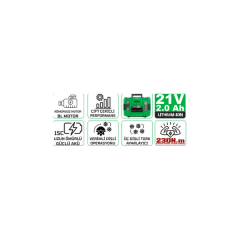 HAIS PRO RB-SD2108 21V Kömürsüz Profesyonel Şarjlı Darbeli Vidalama Çift Akülü
