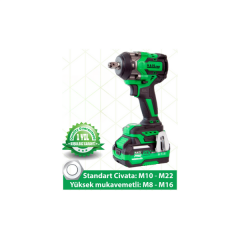 HAIS PRO RB-809 21V Kömürsüz Profesyonel Akülü Somun Sıkma Çift Akülü
