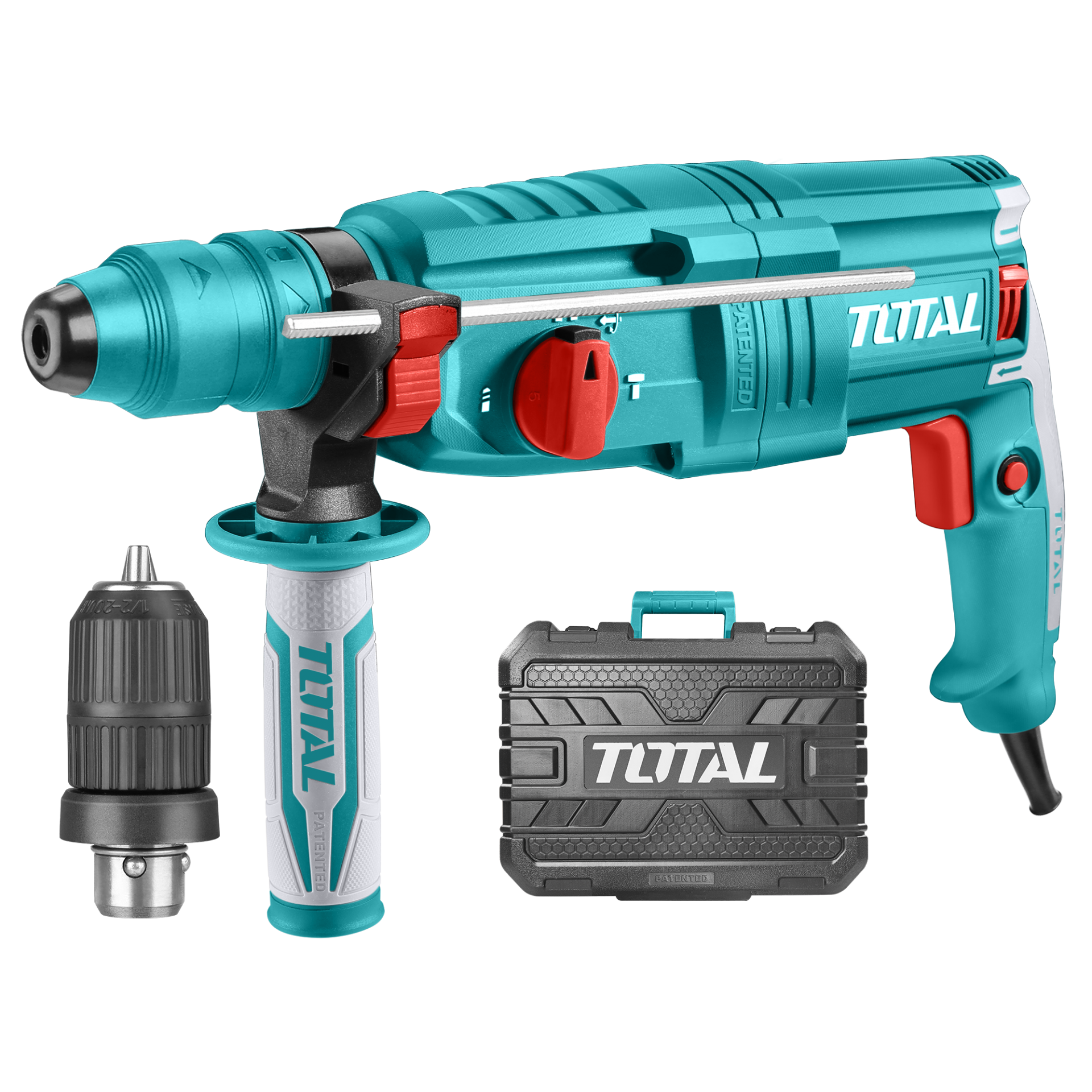 Total Kırıcı Delici Matkap TH308268-2  800W 2.5J | BMC Çantalı Profesyonel Matkap Seti