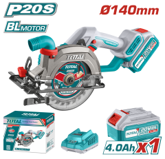 TOTAL Li-Ion Akülü Daire Testere 20V TSLI14021 | 140mm Kömürsüz Motorlu Profesyonel Testere