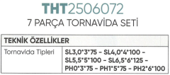 TOTAL 7 Parça Tornavida Seti THT2506072 | Dayanıklı ve Profesyonel Tornavida Takımı