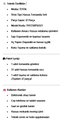 TOTAL Hassas Tornavida Seti 32 Parça THT250PS0321 | Elektronik ve Saatçi Tornavida Takımı