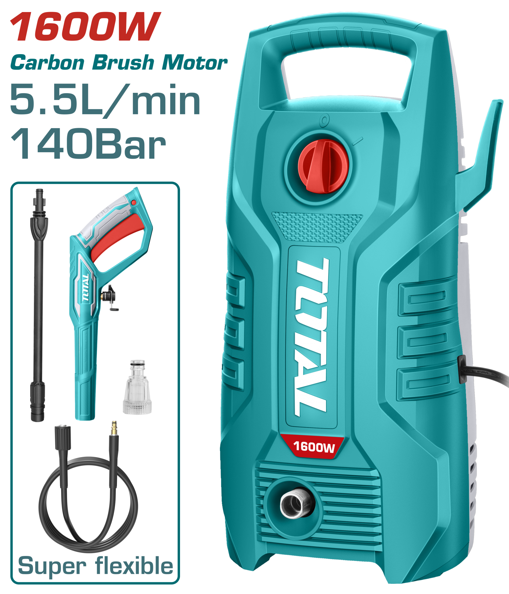 TOTAL 140 Bar 1600W Basınçlı Yıkama Makinesi TGT11336