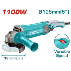 TOTAL Alttan Tetikli Devir Ayarlı Taşlama TG110125565E 1100W