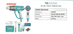 TOTAL TB200561 2000W LCD Ekranlı Sıcak Hava Tabancası