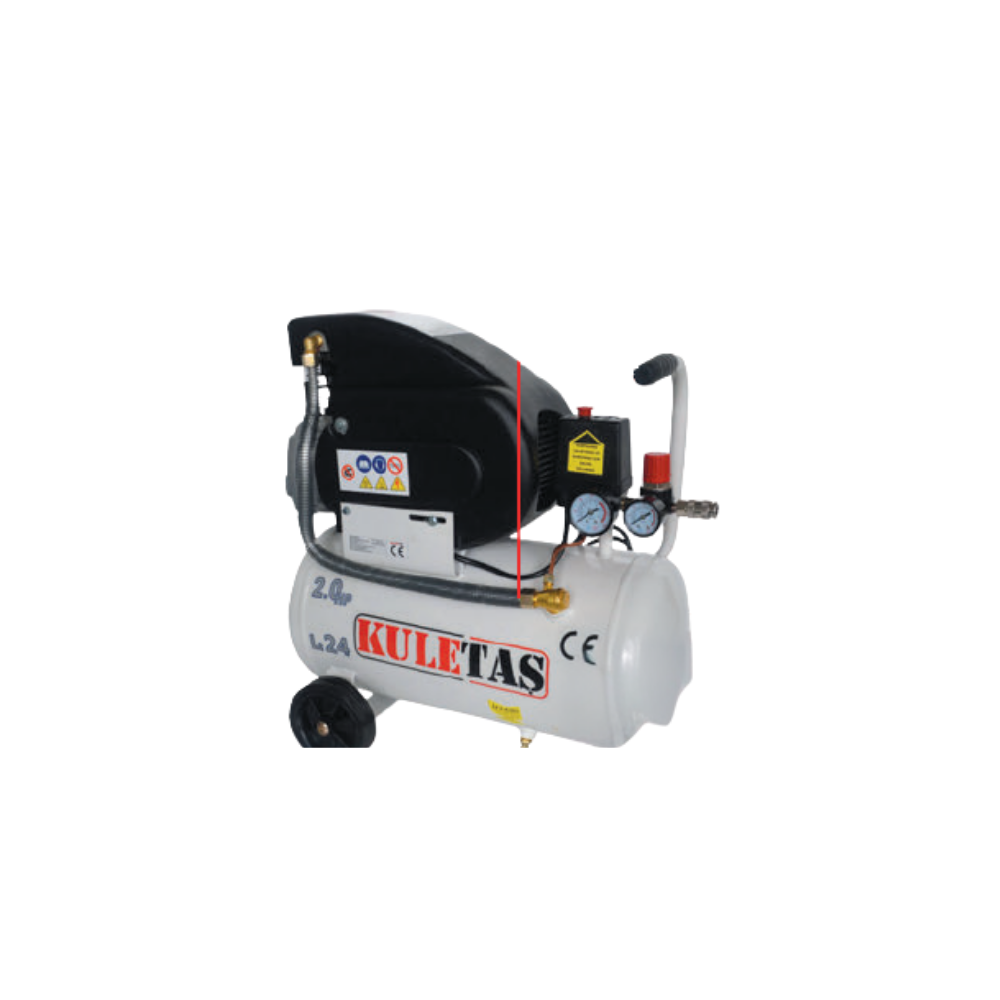 KULETAŞ 24 LT 2 HP Profesyonel Pistonlu Hava Kompresörü