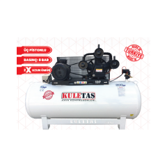 KULETAŞ 500 LT 10 HP 8 Bar Trifaze Sanayi Tipi Hava Kompresörü