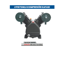 KULETAŞ 2090/8-90mm 2 Pistonlu 2-8 Bar Sanayi Tipi Kompresör Kafası (Pompa Ünitesi)
