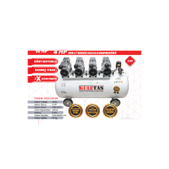 Kuletas 200 LT Dört Motorlu Hava Kompresörü | 4 HP