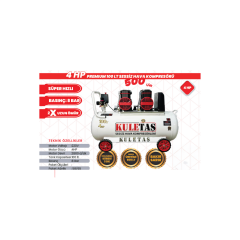 KULETAŞ Premium 100 LT Süper Hızlı Sessiz Hava Kompresörü