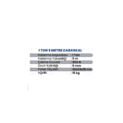 SHUN 1 Ton 5 Metre Caraskal | Zincirli