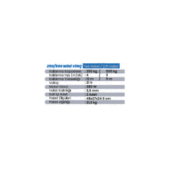 SHUN Akülü Mini Vinç 250/500 kg – Kömürsüz