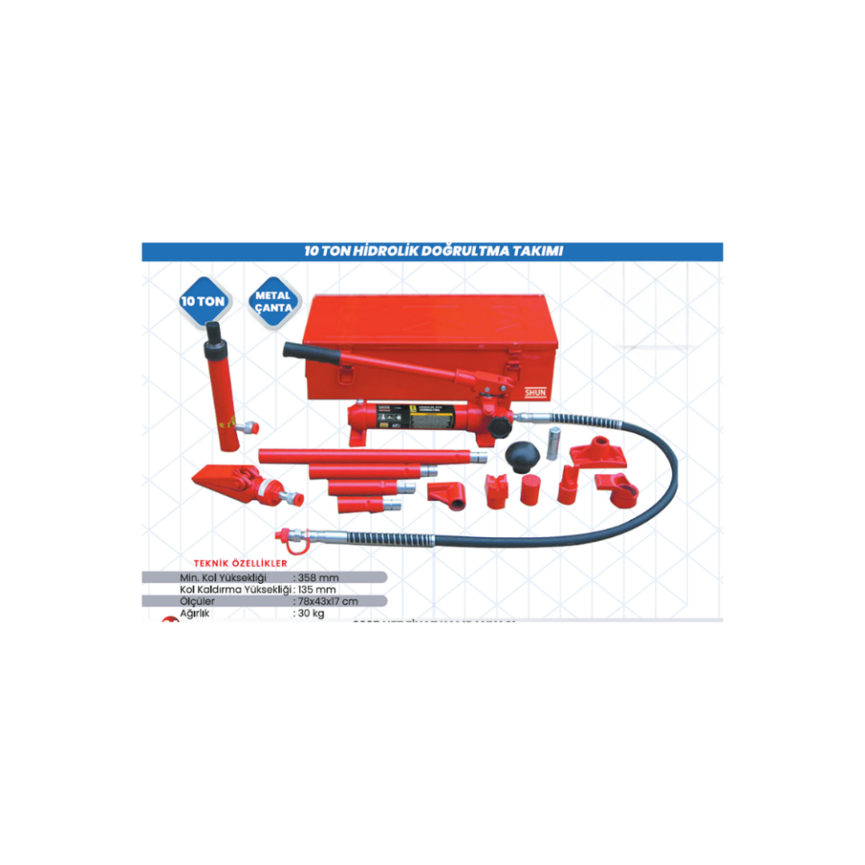 SHUN 10 Ton Hidrolik Doğrultma Takımı – Güç