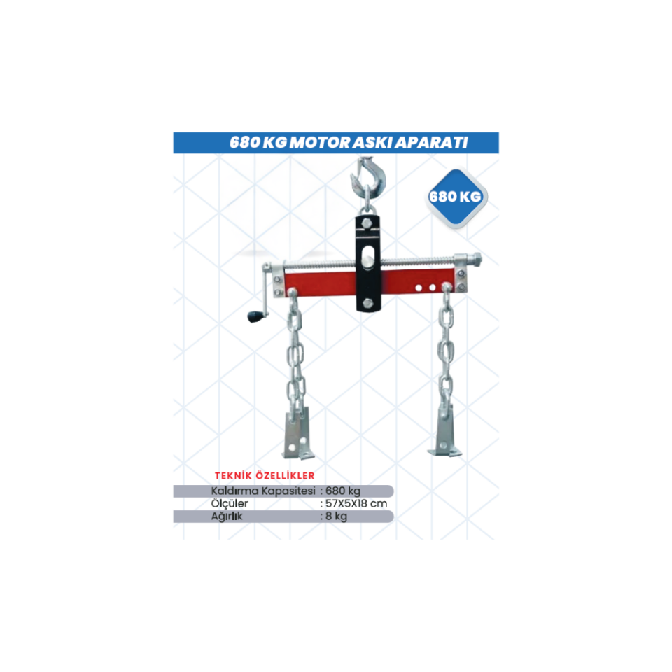 680 KG Motor Askı Aparatı – Denge Ayarlı