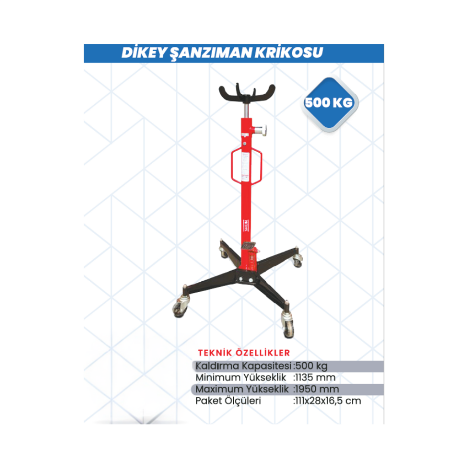 Dikey Şanzıman Krikosu 500 KG – Lift Altı