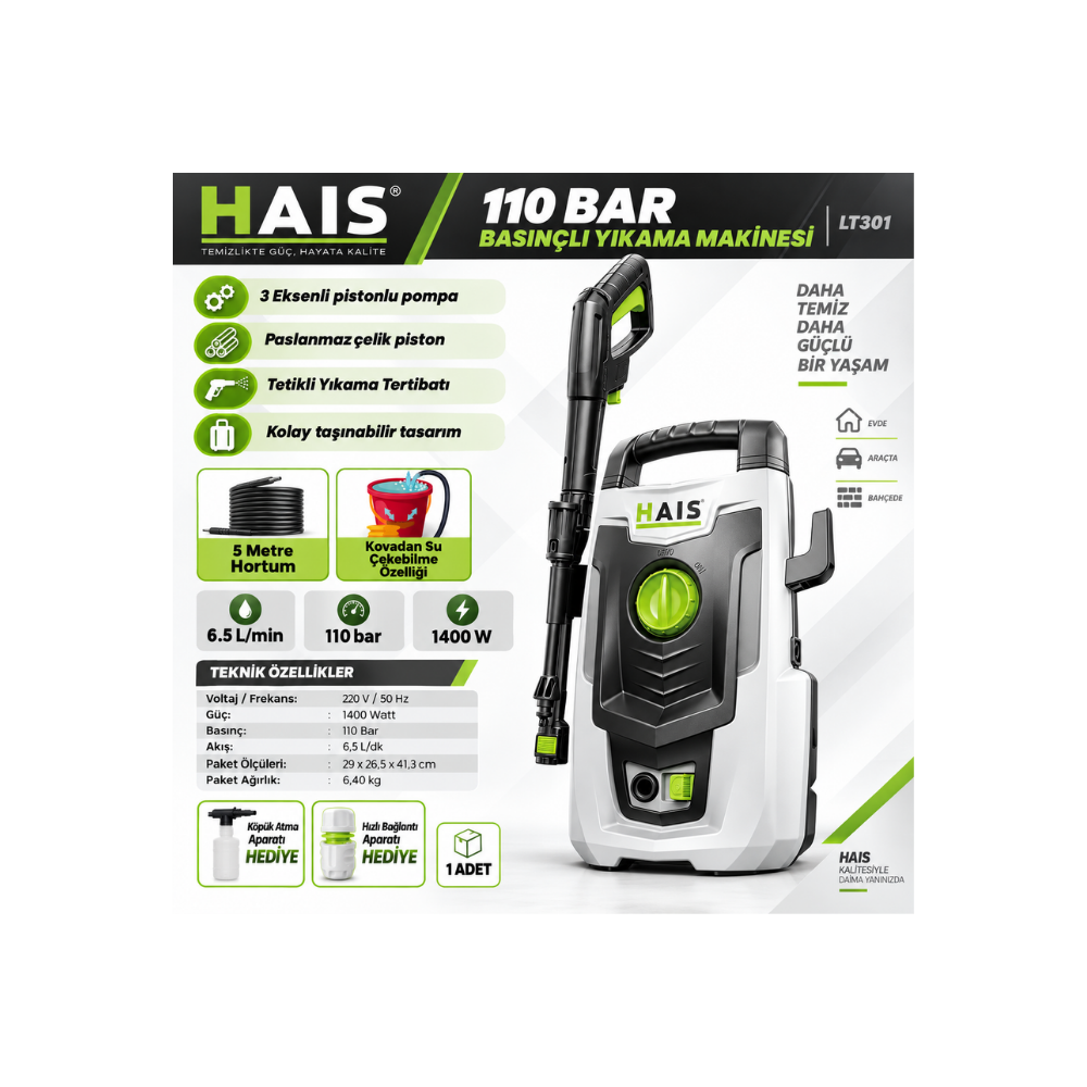 HAIS LT301 Basınçlı Yıkama Makinesi